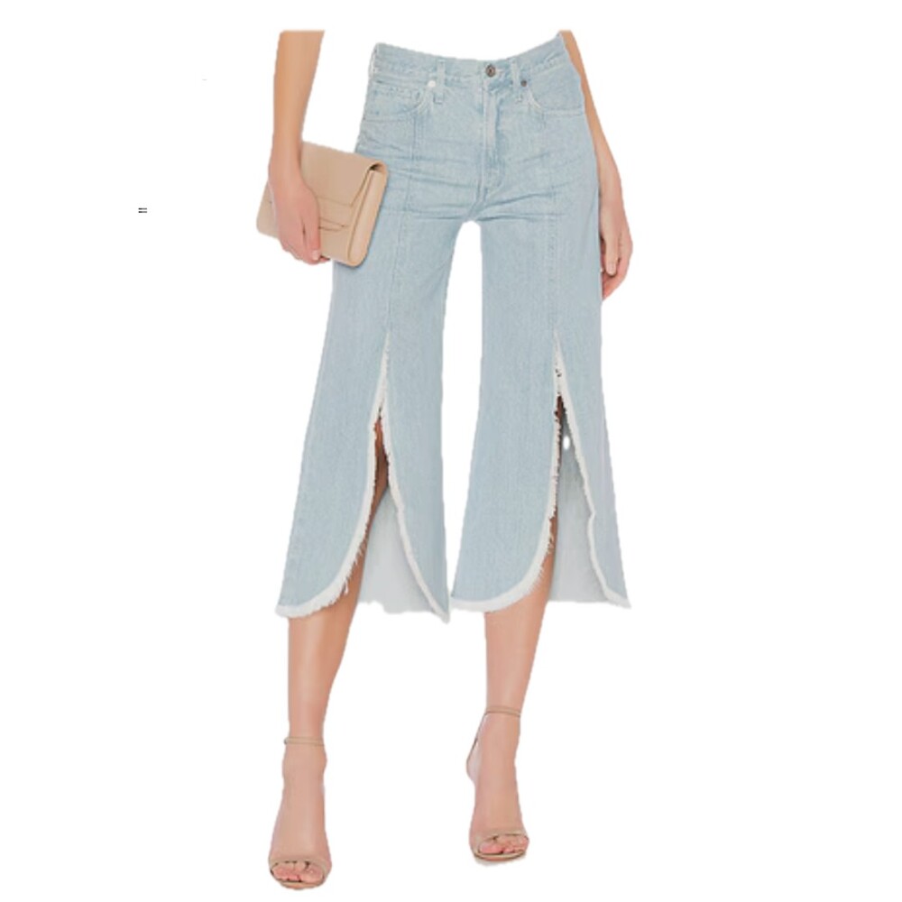Citizens Of Humanity Light Blue Cropped Flare Jeans